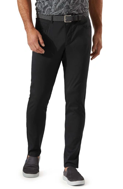 Tommy Bahama Islandzone Stretch Recycled Polyester Performance Pants In Black