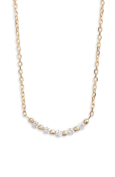 Jennie Kwon Designs Pizzicato Diamond Frontal Necklace In 14k Yellow