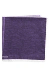 Nordstrom Colorblock Silk Pocket Square In Purple