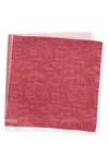 Nordstrom Colorblock Silk Pocket Square In Pink