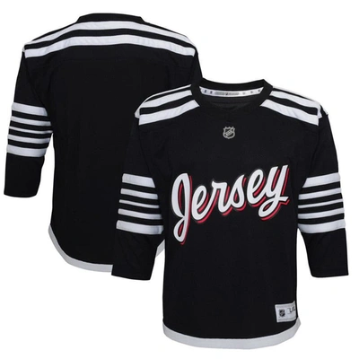Outerstuff Kids' Youth Black New Jersey Devils 2021/22 Alternate Replica Jersey