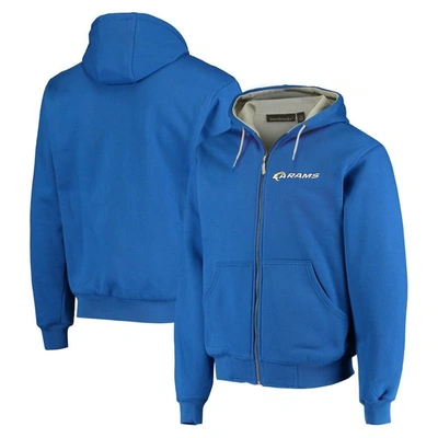 Dunbrooke Royal Los Angeles Rams Craftsman Thermal-lined Full-zip Hoodie