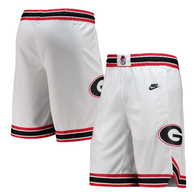 Nike Men's  White Georgia Bulldogs Retro Replica Performance Basketball Shorts