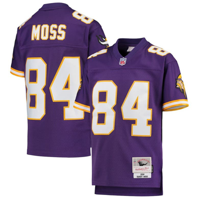 Mitchell & Ness Kids' Youth  Randy Moss Purple Minnesota Vikings 1998 Legacy Retired Player Jersey