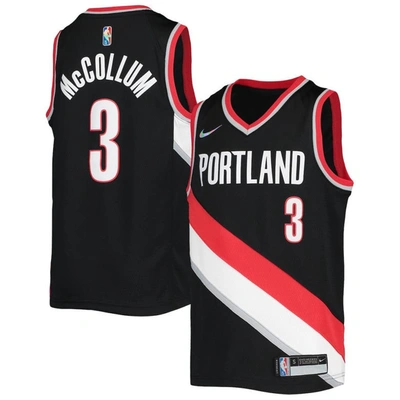 Nike Kids' Youth  C.j. Mccollum Black Portland Trail Blazers 2021/22 Diamond Swingman Jersey