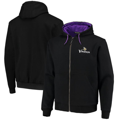 Dunbrooke Black Minnesota Vikings Craftsman Thermal-lined Full-zip Hoodie