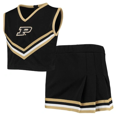 Little King Kids' Girls Youth Black Purdue Boilermakers Two-piece Cheer Set