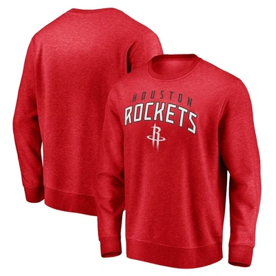 Fanatics Branded Red Houston Rockets Game Time Arch Pullover Sweatshirt