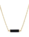 David Yurman Women's Barrels Single Station Necklace With Gemstone & Diamonds In 18k Yellow Gold In Black Onyx