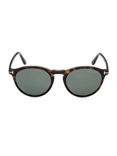 Tom Ford Aurele Polarized Green Round Unisex Sunglasses Ft0904-f 52r 52