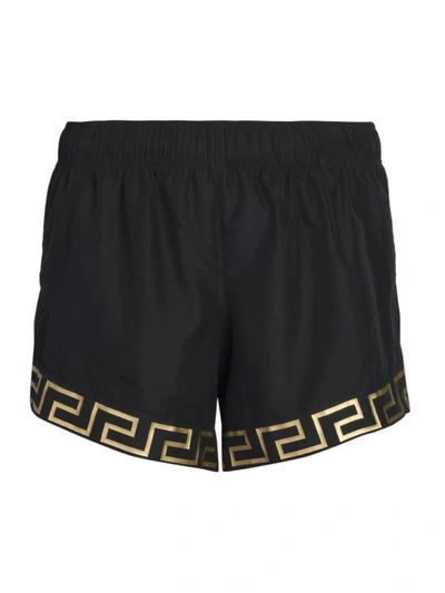 Versace Greca Running Shorts In Black