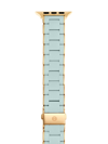 Michele Women's Apple Watch Goldtone Stainless Steel & Silicone Bracelet Strap/38/40/41 & 42/44/45/49mm In Seafoam