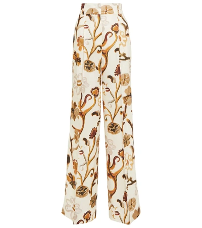 Dorothee Schumacher Summer Ease Printed Linen Pants In Multi Colour
