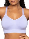 Curvy Couture Smooth Seamless Comfort Wire-free Bra In Lavender Mist