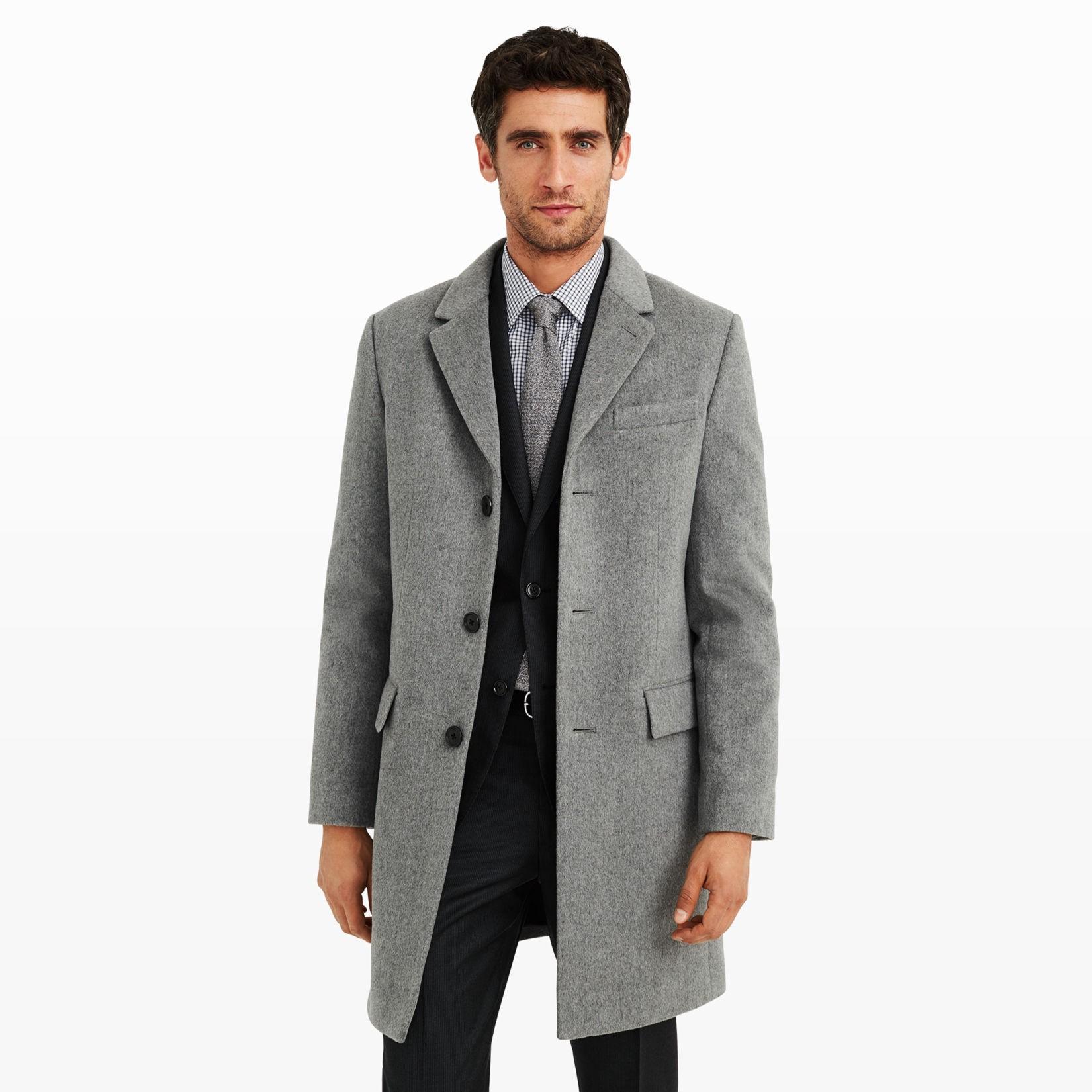 Club Monaco Wool-cashmere Topcoat In Medium Heather Grey | ModeSens