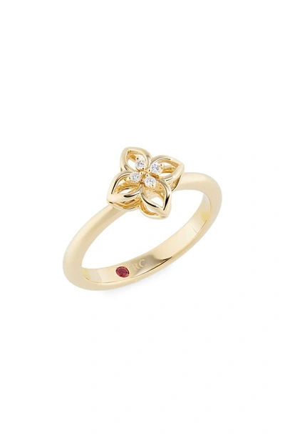 Roberto Coin Venetian Princess Diamond Ring In Yellow Gold