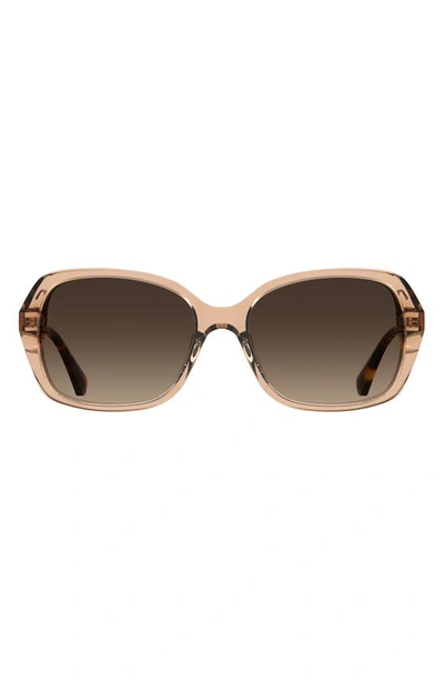 Kate Spade Yvette 54mm Gradient Polarized Square Sunglasses In Brown / Brown Gradient