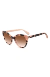 Kate Spade Amberlees 55mm Gradient Eat Eye Sunglasses In Pink Havana / Brown Pink Grad