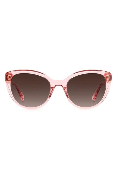 Kate Spade Amberlees 55mm Gradient Eat Eye Sunglasses In Pink / Brown Gradient