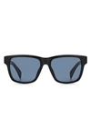 Rag & Bone 54mm Rectangular Sunglasses In Black / Grey