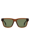 Rag & Bone 54mm Rectangular Sunglasses In Brown/green