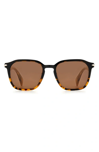 Rag & Bone 52mm Square Sunglasses In Black Shaded Havana