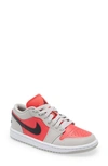 Jordan Nike Air  1 Low Sneaker In Light Iron Ore/ Black/ Siren