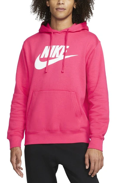 Nike Men's  Sportswear Club Fleece Graphic Pullover Hoodie In Pink