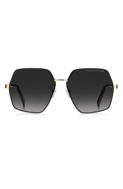 Marc Jacobs 59mm Geometric Sunglasses In Black