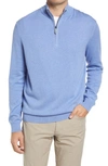 Vineyard Vines Thaxter Cotton & Cashmere Quarter Zip Pullover In Jake Blue