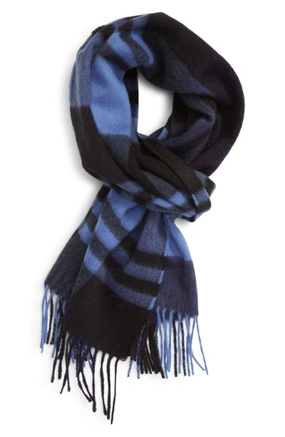 Andrew Stewart Plaid Cashmere Scarf In 410nvy