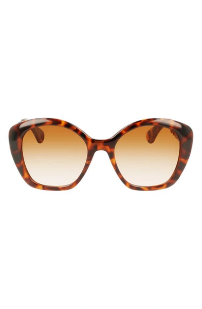 LANVIN Women\'s Babe Butterfly Sunglasses LNV609S Lanvin LNV609S 600 Butterfly Burgundy Sunglasses  main image 2
