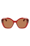 Lanvin Babe 54mm Butterfly Sunglasses In Deep Red
