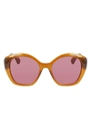 Lanvin Babe 54mm Butterfly Sunglasses In Caramel