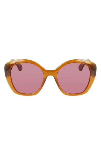 Lanvin Babe 54mm Butterfly Sunglasses In Caramel