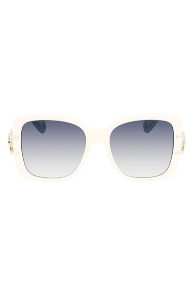 Lanvin Women's Mother & Child 53mm Square Sunglasses In White
