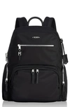 Tumi Voyager Carson Nylon Backpack In Black/ Silver