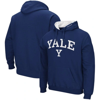 Colosseum Navy Yale Bulldogs Arch And Logo Pullover Hoodie