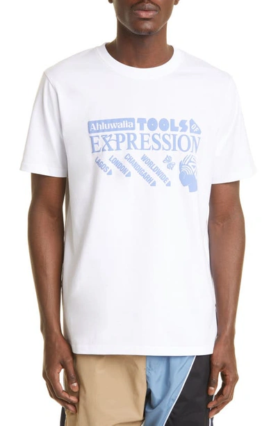 Ahluwalia T-shirt Tools Of Expression En Coton In White