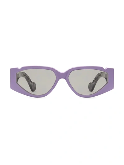 Fenty Women's Off Record 57mm Rectangular Sunglasses In Violet Grey