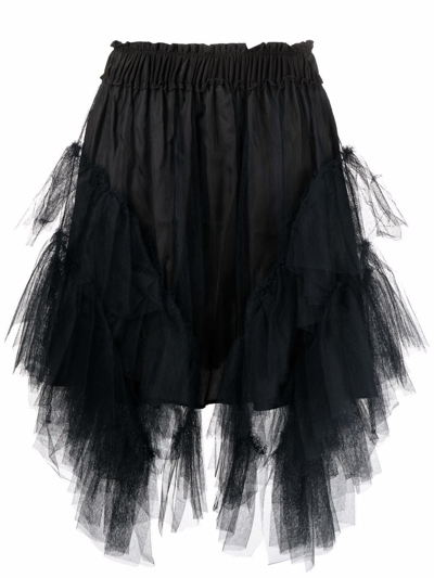 Simone Rocha Black Hip Frill Tutu Mini Skirt