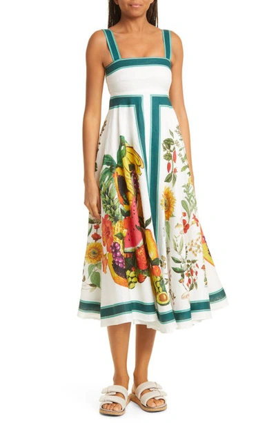 Alemais Women's Fruitta Printed Linen Midi Dress In Multi