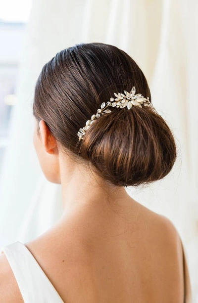 Brides And Hairpins Rhea Halo With Combs In 14k Gold