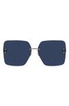 Isabel Marant Square Sunglasses In Ruthenium / Blue