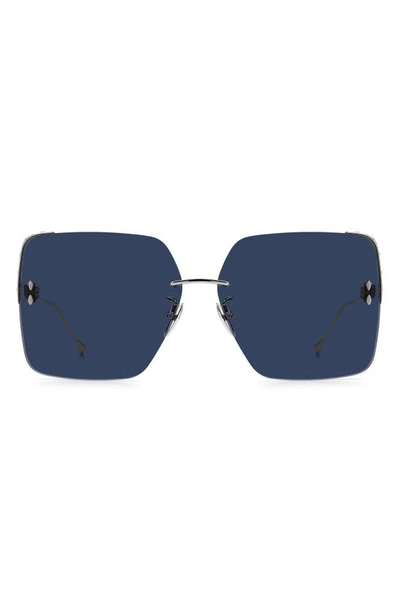 Isabel Marant Square Sunglasses In Ruthenium / Blue