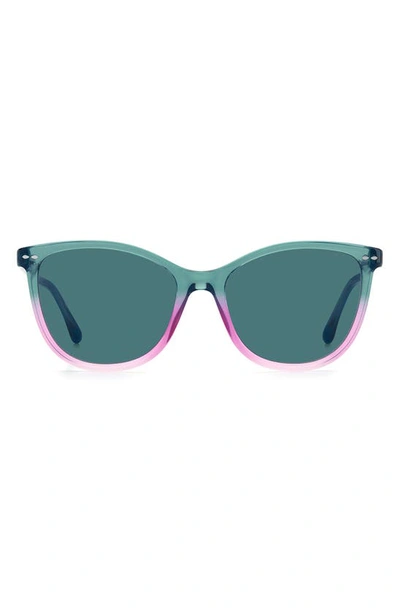 Isabel Marant Gradient Round Sunglasses In Teal Blue