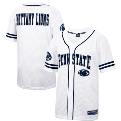 Colosseum White Penn State Nittany Lions Free Spirited Mesh Button-up Baseball Jersey