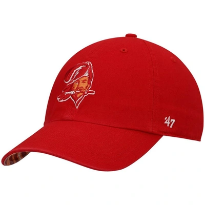 47 ' X Zubaz Red Tampa Bay Buccaneers Undervisor Clean Up Adjustable Hat