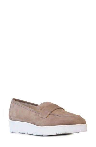 Amalfi By Rangoni Euforia Platform Loafer In Taupe Cashmere