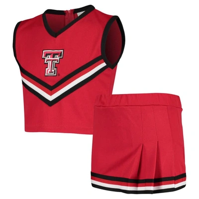 Little King Kids' Girls Youth Red Texas Tech Red Raiders Two-piece Cheer Set
